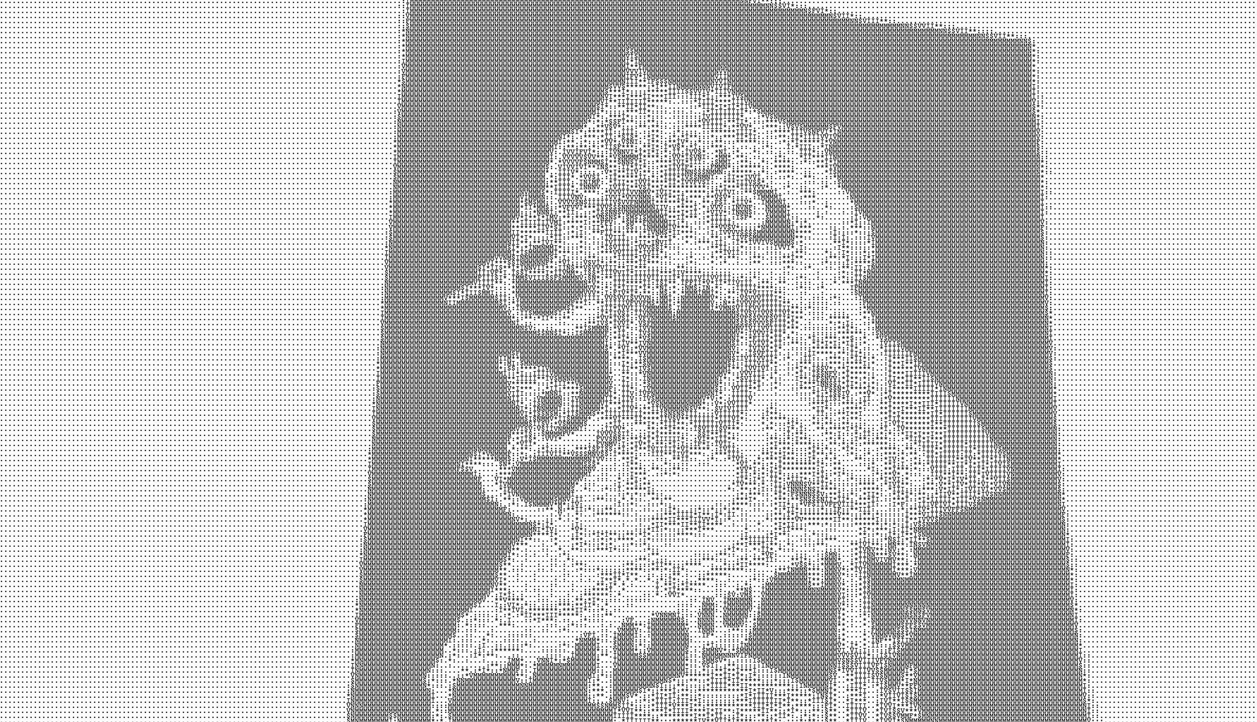 ASCII image filter example, featuring our completely normal house decor